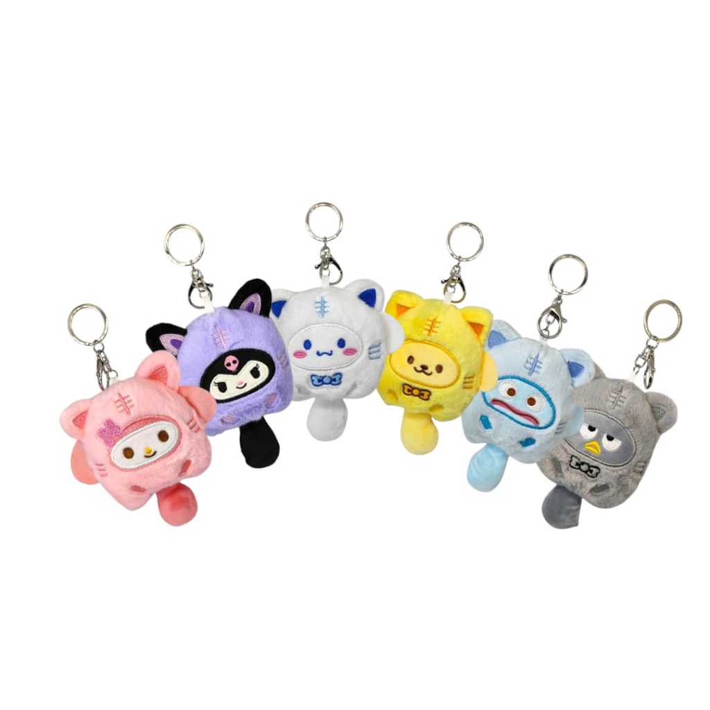 Chaveiro De Pelúcias Turma My Melody E Kuromi Rabinho Com Barulho em Oferta na Shopee