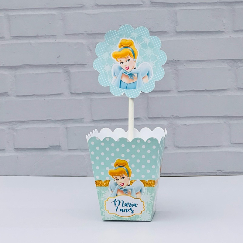 Centro de mesa CINDERELA CACHEPO Lembrancinhas Personalizadas | Já vai semi montado