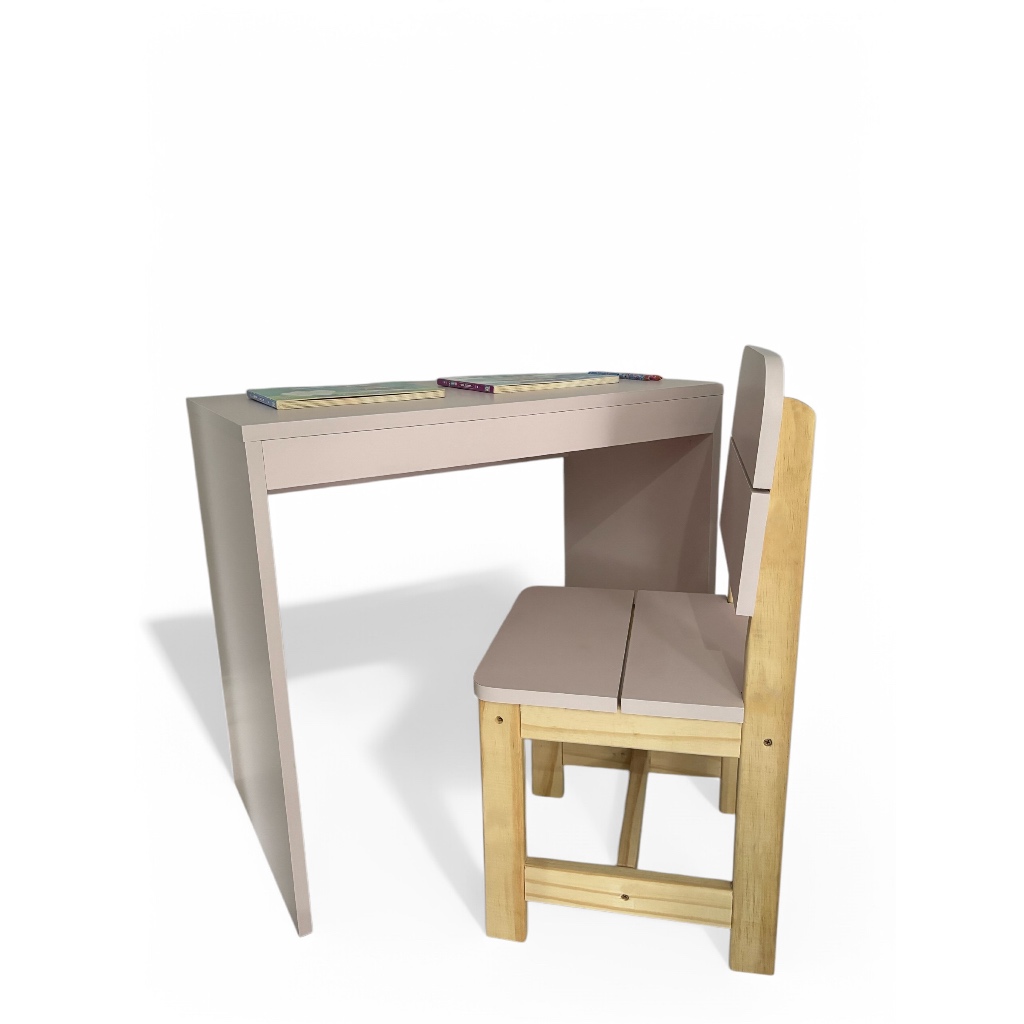 Conjunto escrivaninha infantil e cadeira infantil  - mesa infantil  - MDF PREMIUM E PINUS