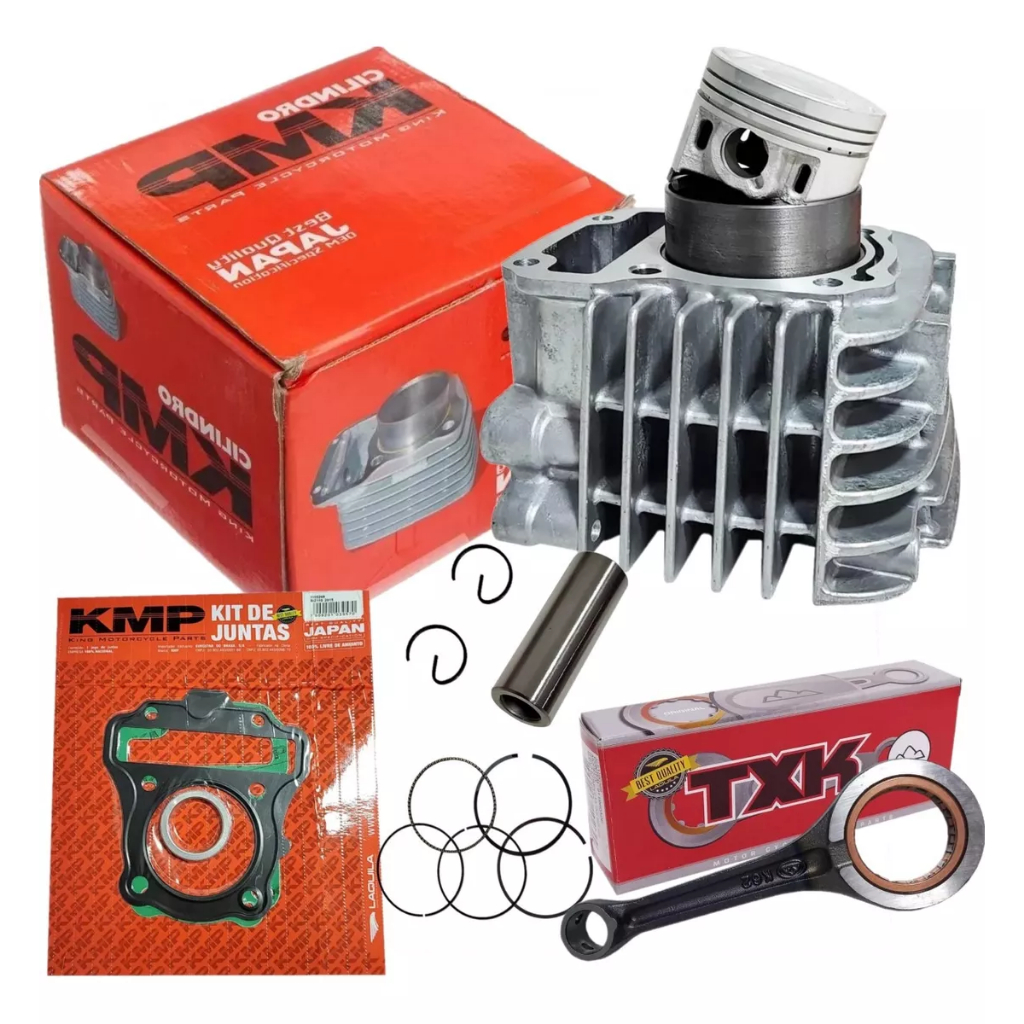 Kit Cilindro Motor c/ Biela Std Honda Pop 110i 2016 2017 2018 2019 2020 2021 2022 Kmp Original