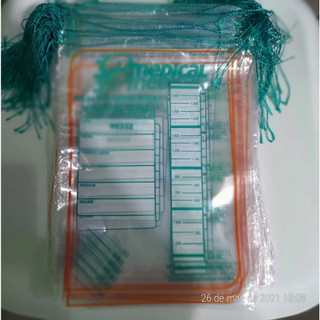 Bolsa Coletora De Urina Sistema Aberto Tipo Saco 2L Com Barbante 100 Unidades - 3P Medical