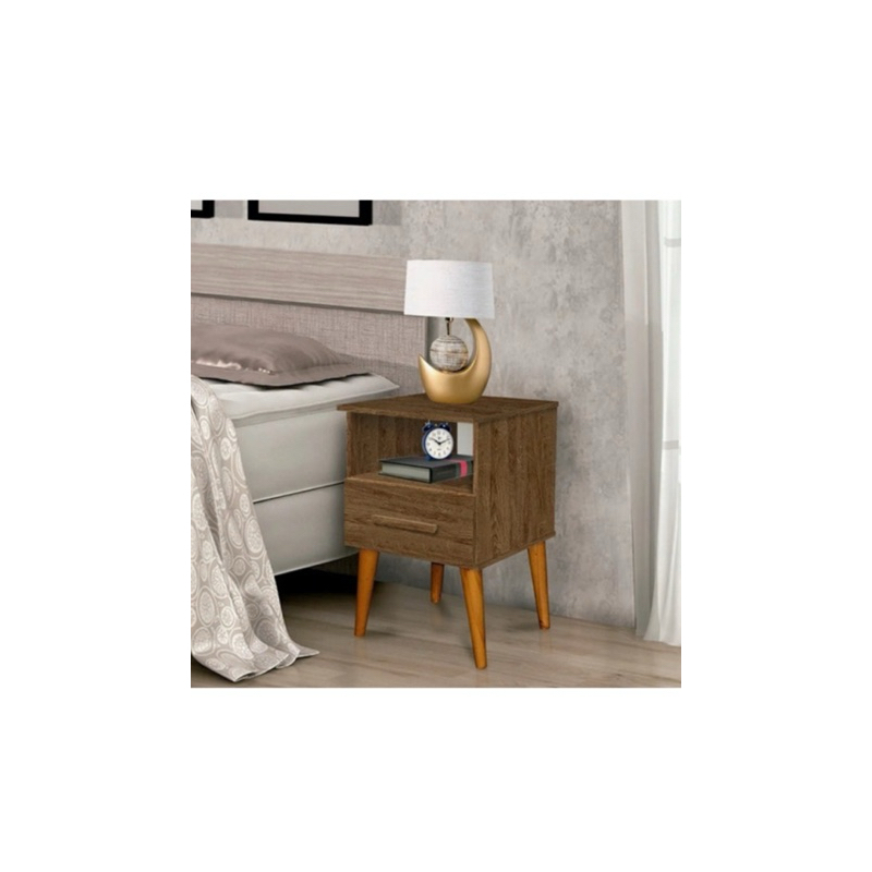 Mesas de Cabeceira Retro para Quarto Casal ou Solteiro Nicho Decoração Palma