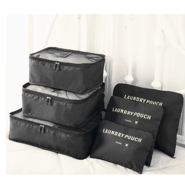 Kit Organizador de Mala Com 6 Bagagem Viagem 6 Peças