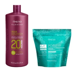 Amend KIT OX Color Intensy 20 volumes 950ml + Pó Óleos de Camomila e Aloe vera e Silicone 300g