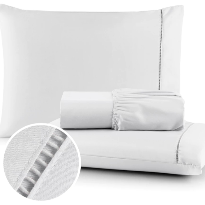 Kit Jogo de Lençol Casal Elastico Padrão Jogo De Cama  3 Pçs  Ponto Palito Total conforto