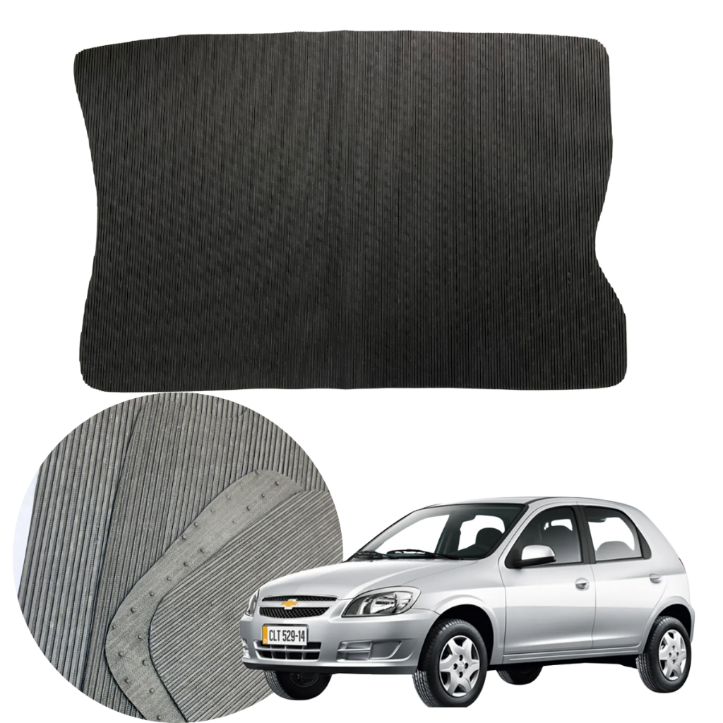 Tapete Porta Malas Carro Chevrolet Celta Borracha Anos 2000 2001 2002 2003 2004 2005 2006 a 2016