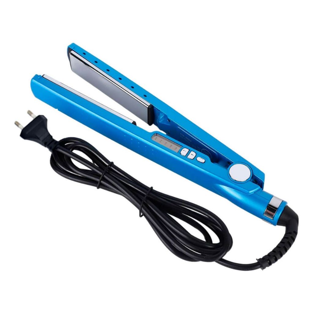 Chapinha Nano Titânio 450ºf Bivolt Cabelo Liso Extremo Profissional Azul