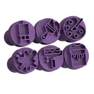 Carimbo para Brigadeiro e Doces - Aquarela - Kit com 6 unidades em Oferta na Shopee