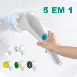 Escova Eletrica de Limpeza 5 em 1 Sem Fio Limpador Multiuso Pratico Cozinha Banheiro prático Sapato - SJ-005 em Oferta na Shopee