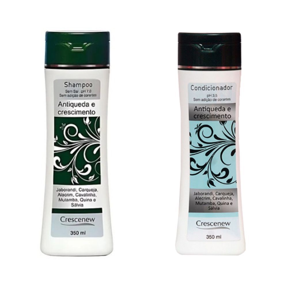 Kit Shampoo E Condicionador Crescenew Tratamento Antiqueda De Jaborandi 350ml