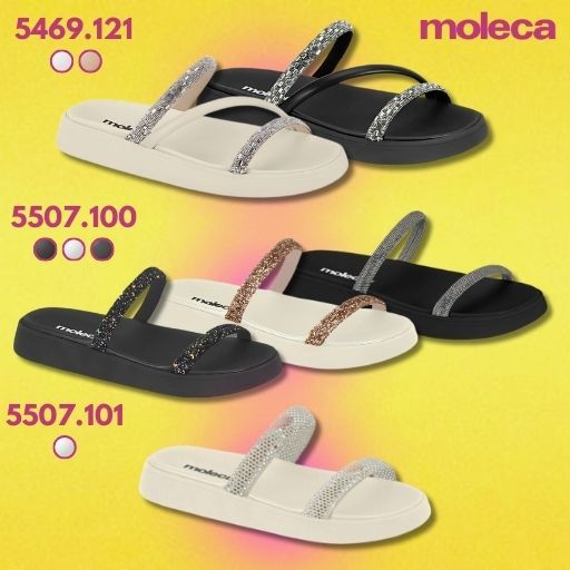 Sandália Papete Moleca Birken Glitter ou Camurça em Oferta na Shopee