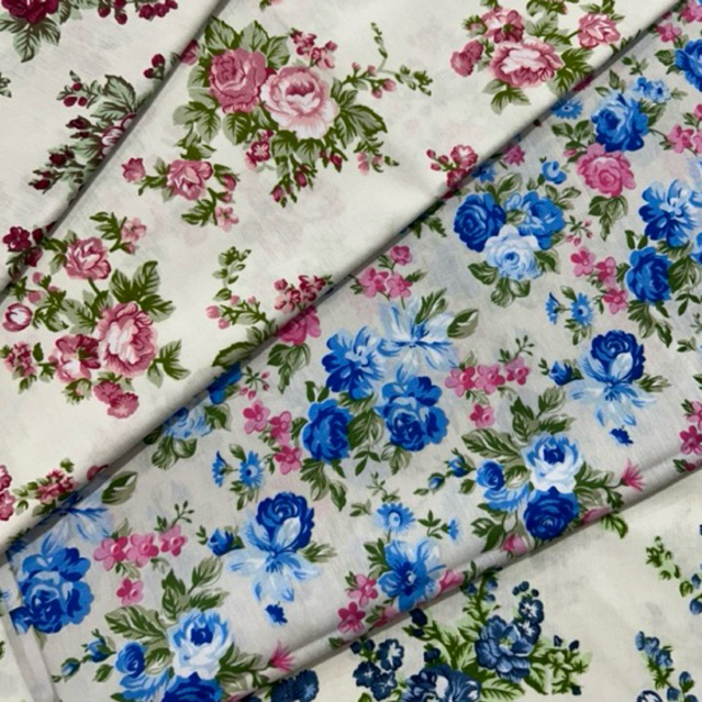 Tecido TRICOLINE Estampado Mista 1,50m Flor/ vestido infantil, pano de prato,artesanato