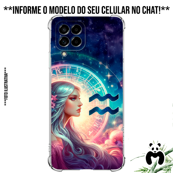 Capa Case Personalizada Signo Aquário Janeiro Fevereiro Zodiaco Constelação Astrologia Horoscopo