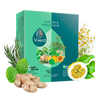 Chá Dia e Noite Vverd | Energia para o Dia e Sono Tranquilo à Noite 60 sachês em Oferta na Shopee