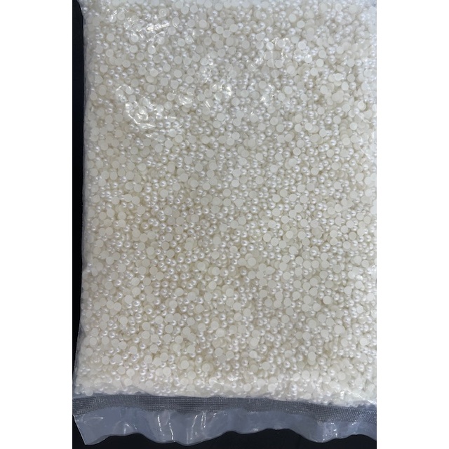 Meia Pérola 4mm - Cor Creme - Embalagem com 500 Gramas - Aproximadamente - 30.000 Pérolas em Oferta na Shopee