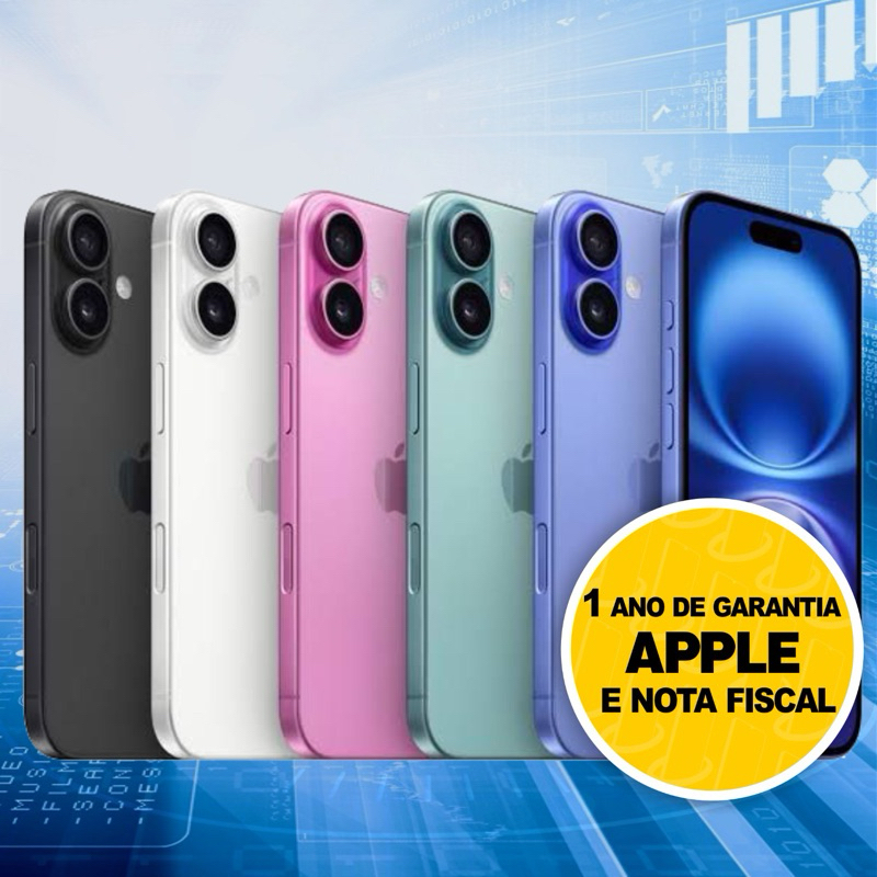 Celular IPhone 16 128Gb - Novo Lacrado com 1 ano de Garantia Apple