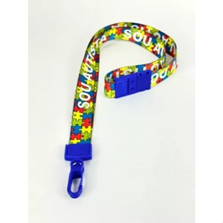 1 Cordão Quebra Cabeça Autismo Sou Autista + Trava Segurança em Oferta na Shopee