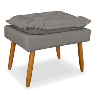 Puff Opalak Banqueta Banquilo Pés Palito Suede Premium em Oferta na Shopee