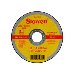 Kit Com 12 Disco De Corte Inox 4.1/2 Starrett
