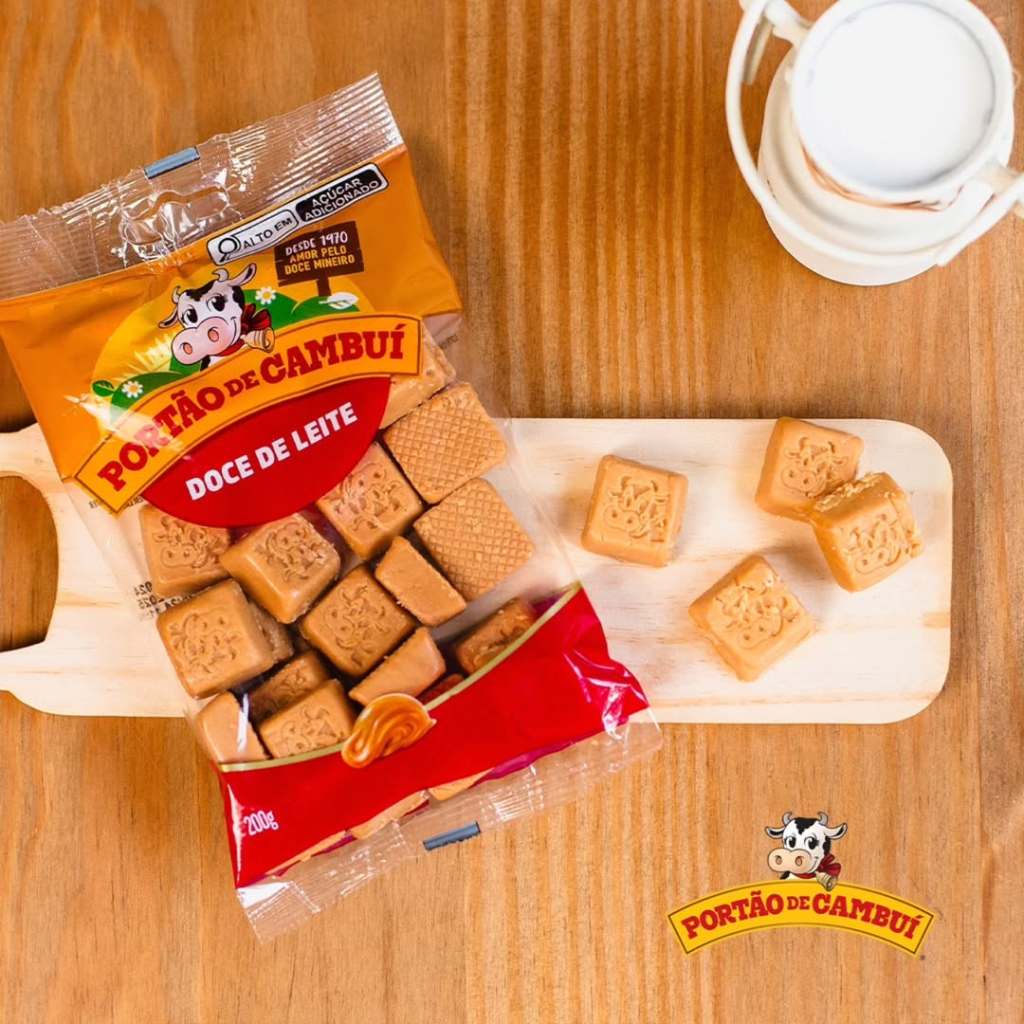 Doce de Leite Portão de Cambui - Tabletes 200g - 02 Pacotes - Sem Amido
