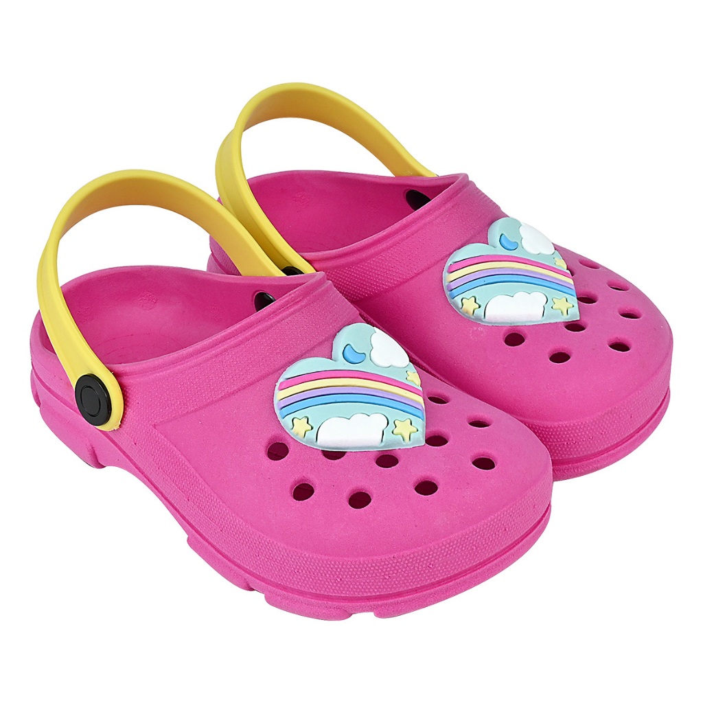 Sandália Babuche Menina Confortável Estilosa Coração Pink Rosa