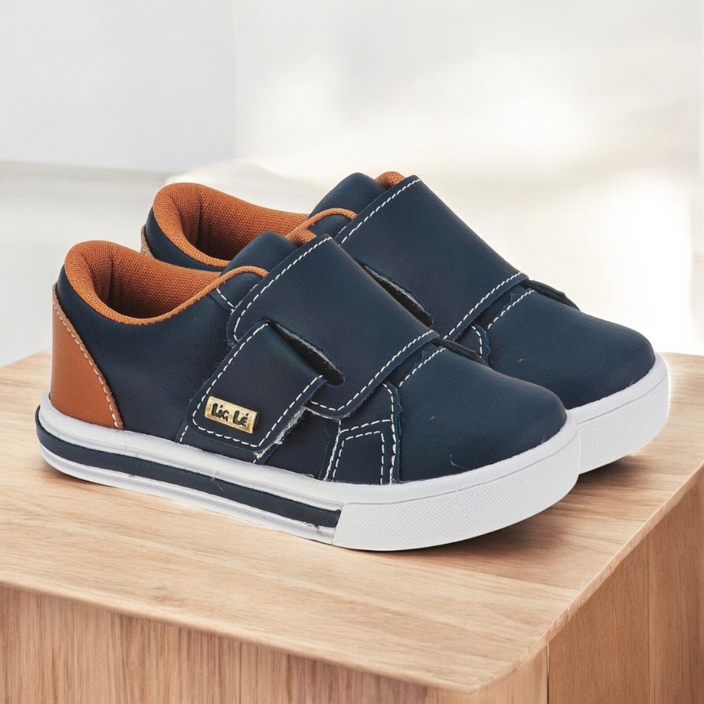 Tênis Infantil Menino Sapatênis Marinho Casual Confortável Masculino Calce Fácil Escolar Criança