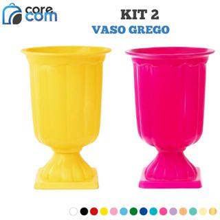 Kit 2 Vaso Grego (19x9 cm) - Várias Cores em Oferta na Shopee