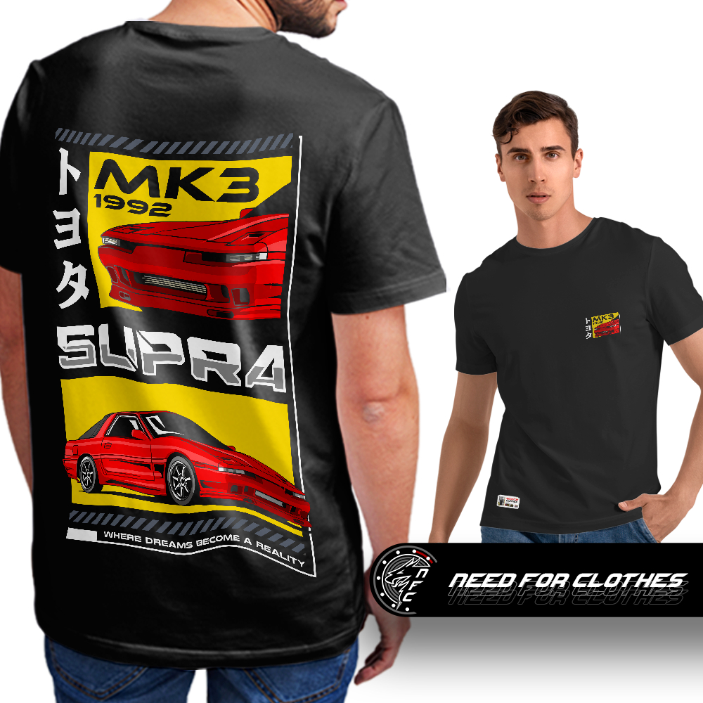 Camiseta Toyota Supra MK3 92, Motor Turbo, JDM, Drift, Tuning
