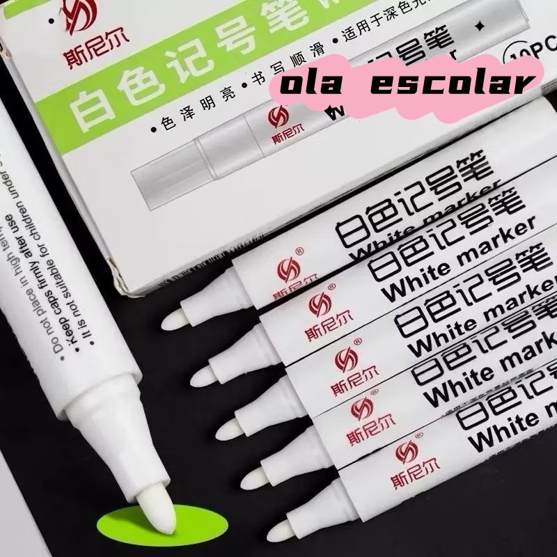 Canetas Branca Marcador para pintar pneu - Tira Risco - Carro - Tênis - A Prova D'agua permanente Barato em Oferta na Shopee