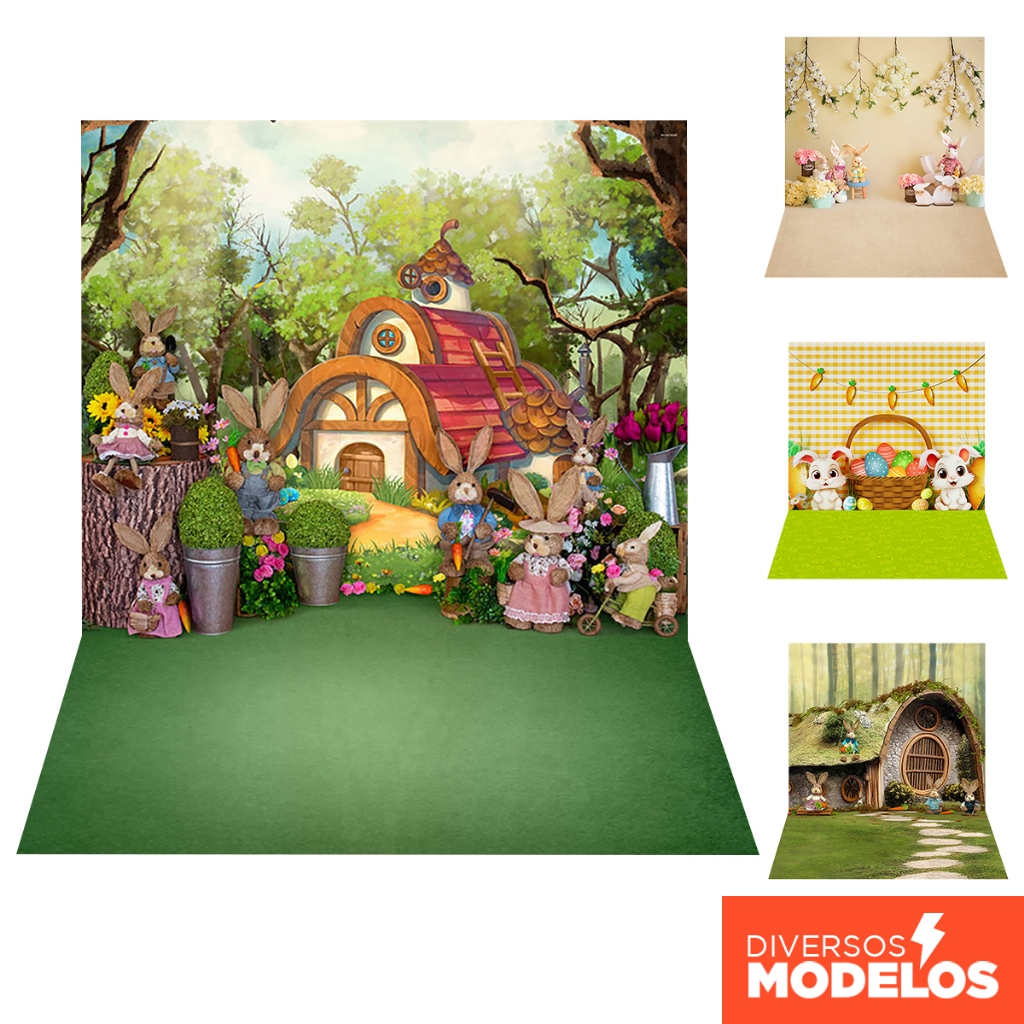 Fundo Fotográfico Páscoa Newborn Em Tecido Sublimado Painel Cenário para Fotos - Vários Modelos em Oferta na Shopee