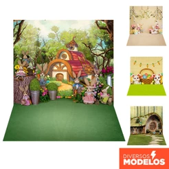 Fundo Fotográfico Páscoa Newborn Em Tecido Sublimado Painel Cenário para Fotos - Vários Modelos