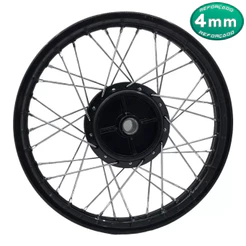 Roda Jante Calha Aro Traseiro Preto Raio 4mm Ybr 125 Factor