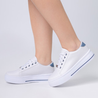 Tênis Feminino Casual Confortável Leve Branco Sapato Colorido Moda Original Dia Calcelove