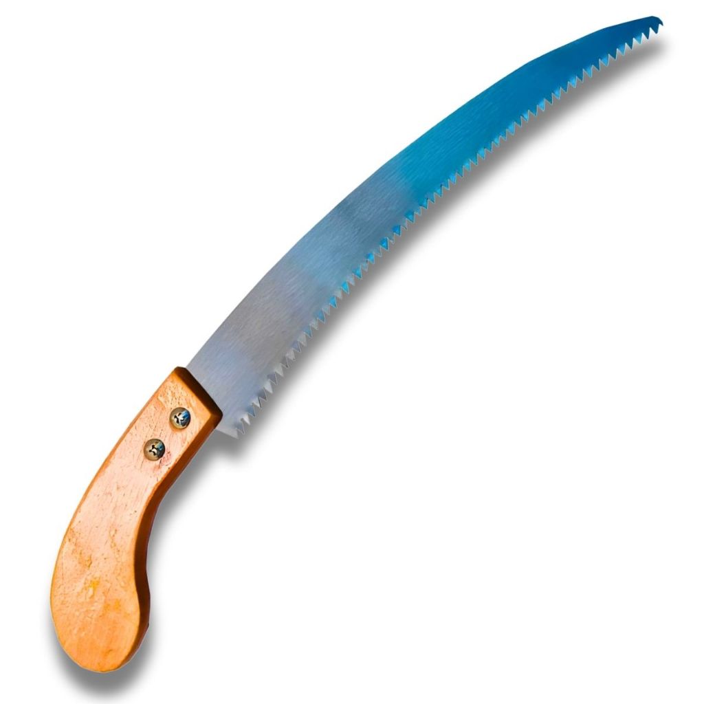 Serrote Para Poda 30cm Curvo Jardineiro Profissional Serra Em Aço Carbono Cabo de Madeira Resistente