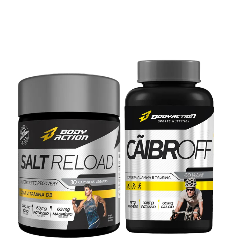 Cãibroff Anti Cãibras + Salt Reload Cápsulas Sal Bodyaction