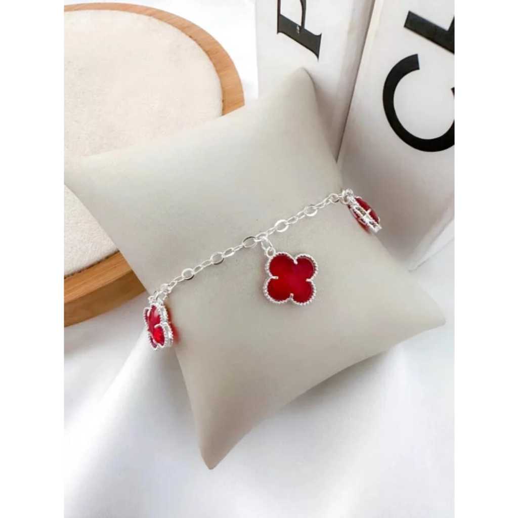 Pulseira Trevo OU Colar Três em Um Trevo de Pedra Inspiração Luxo Estilo Elegância Moda Feminina em Oferta na Shopee