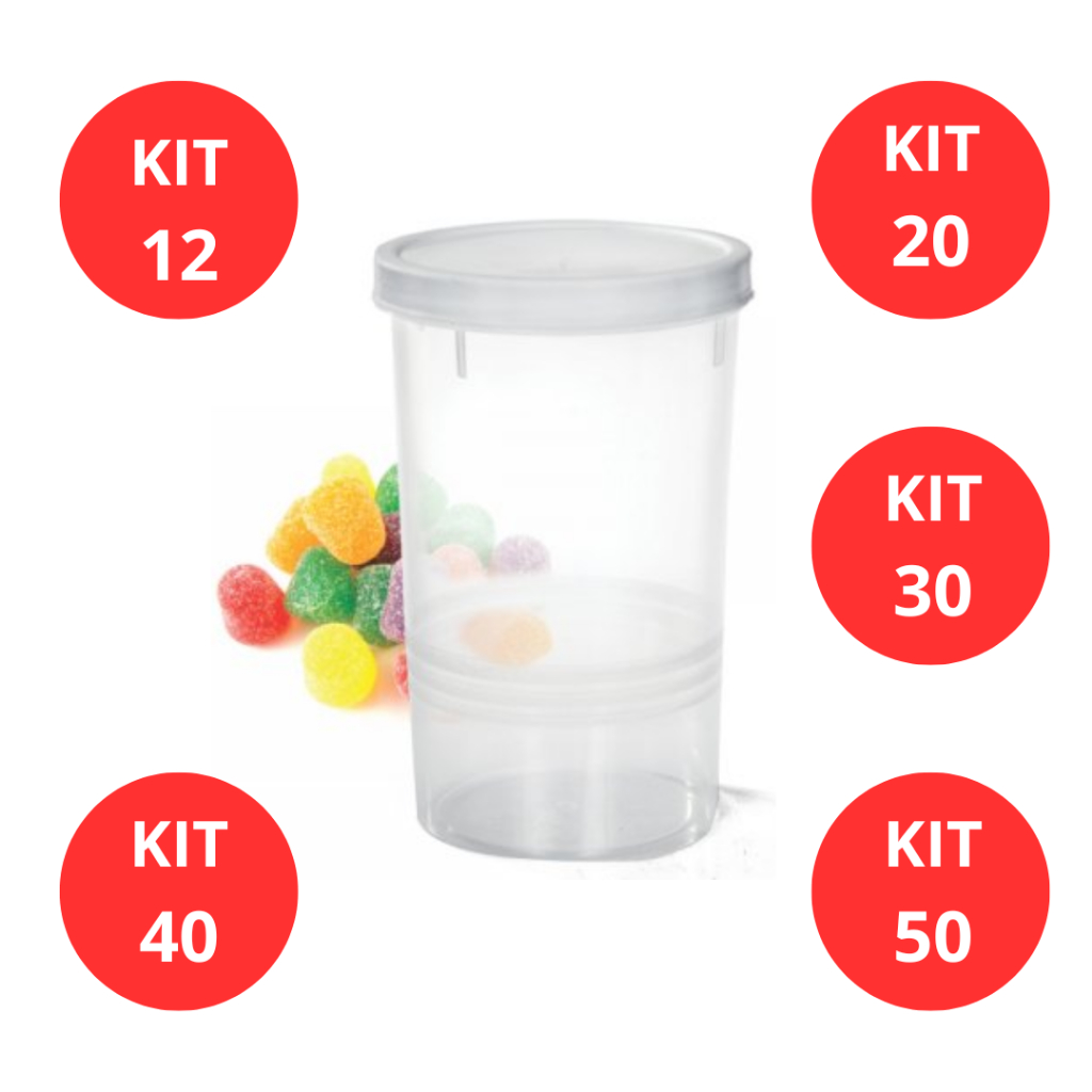 Potes De Mantimento Transparente Com Tampa De Rosca 750ml Cores Sortidas 2193 em Oferta na Shopee