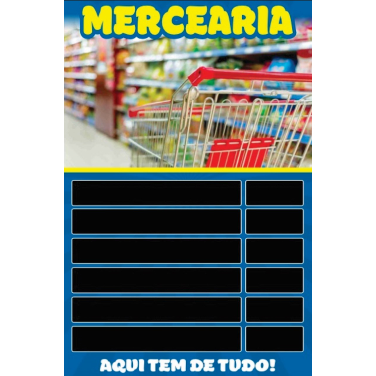 BANNER ARTE PRONTA - MERCEARIA em Oferta na Shopee