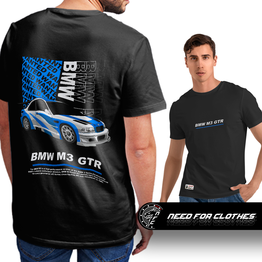 Camiseta BMW M3 GTR, Motor V8, Need for Speed, Racing, Tuning