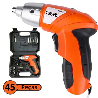 kit Parafusadeira/furadeira 45 Pçs À Bateria Carregador Usb Oferta especial Bivolt em Oferta na Shopee