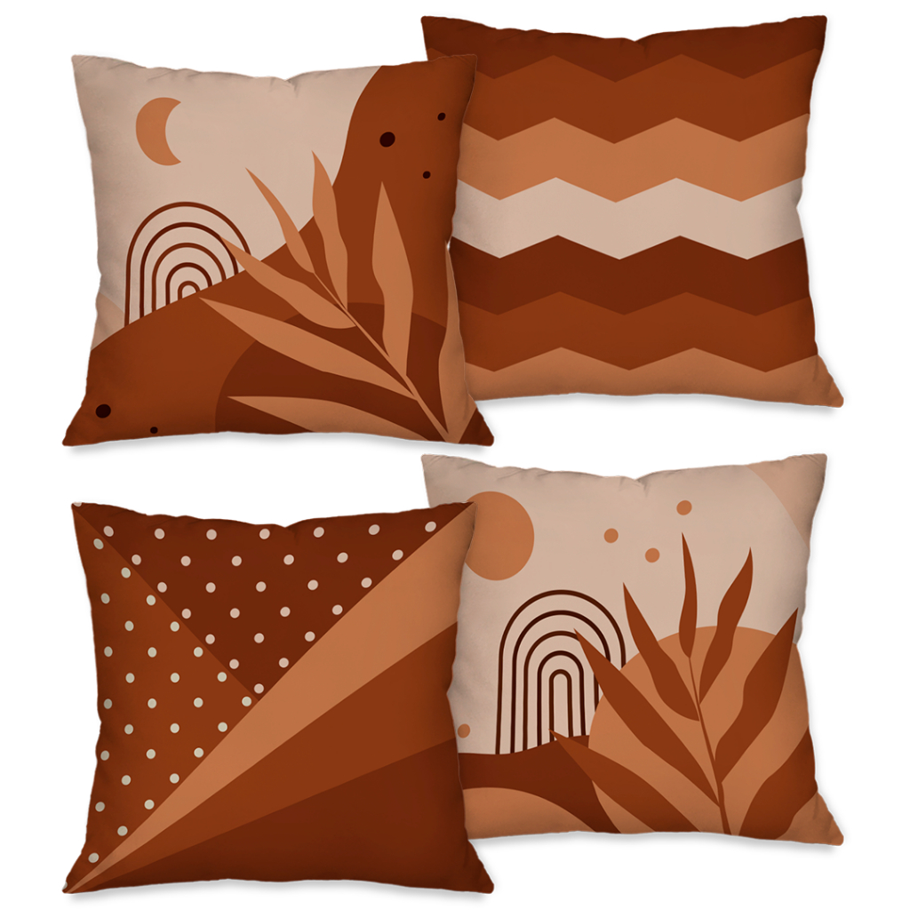 Kit com 4 Capas para Almofadas Decorativas 45x45cm IMPERDÍVEL 09