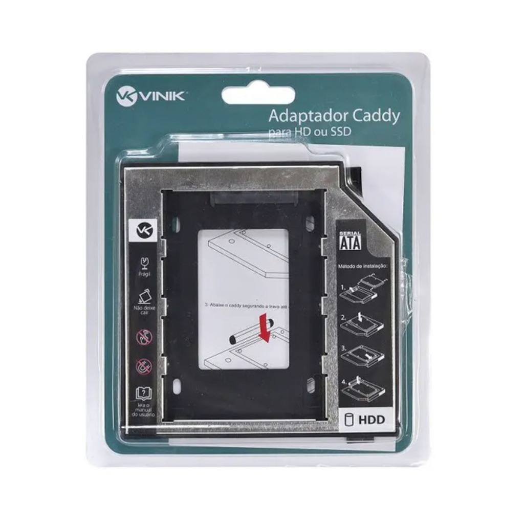 Adaptador CADDY para HD ou SSD Gaveta DVD Notebook AC-127 Vinik 32807