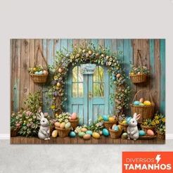 Painel Fundo Fotográfico Em Tecido Sublimado Páscoa Cenário para Foto
