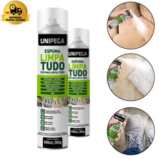 Kit 2 Espumas Limpa Tudo Sofa Tênis Bolsa Tapetes Estofados 400ml Limpa Seco Cheiro Agradável em Oferta na Shopee
