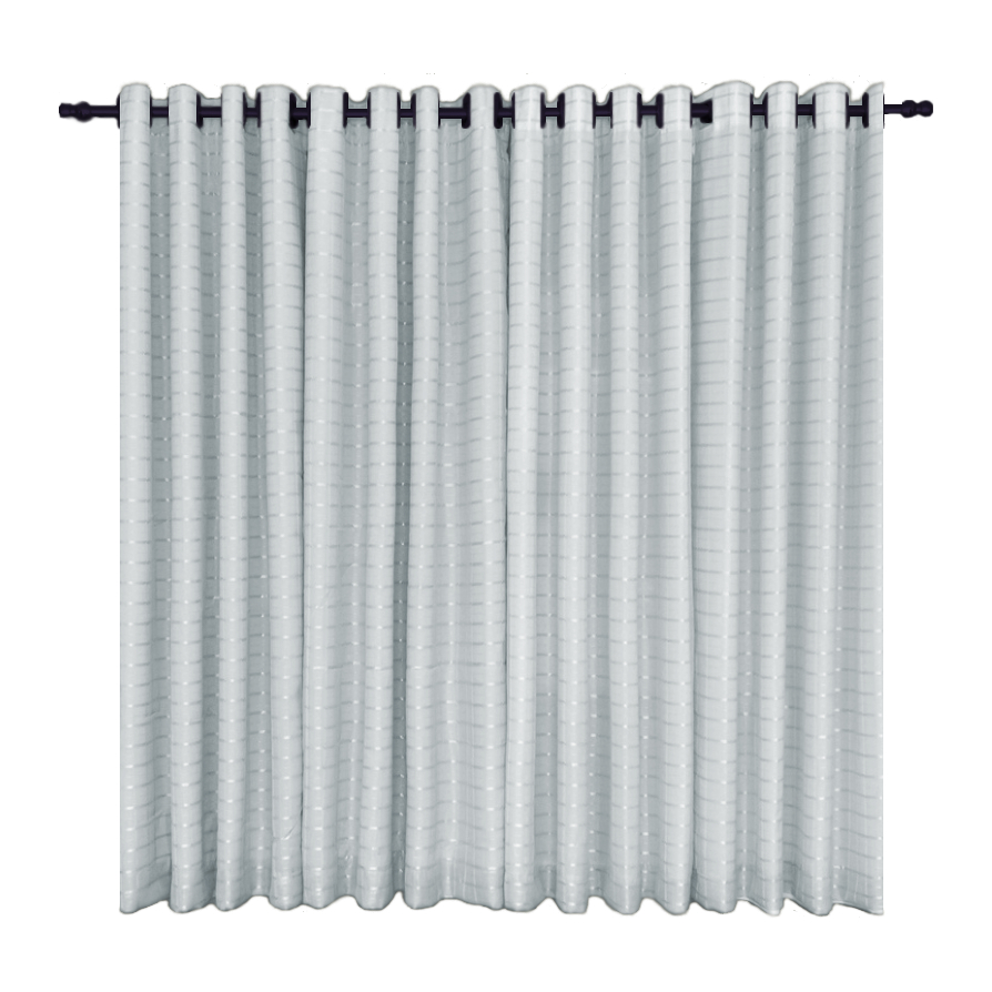Cortina Blackout pvc C/ Tecido Voil Xadrez Janela Sala Quarto