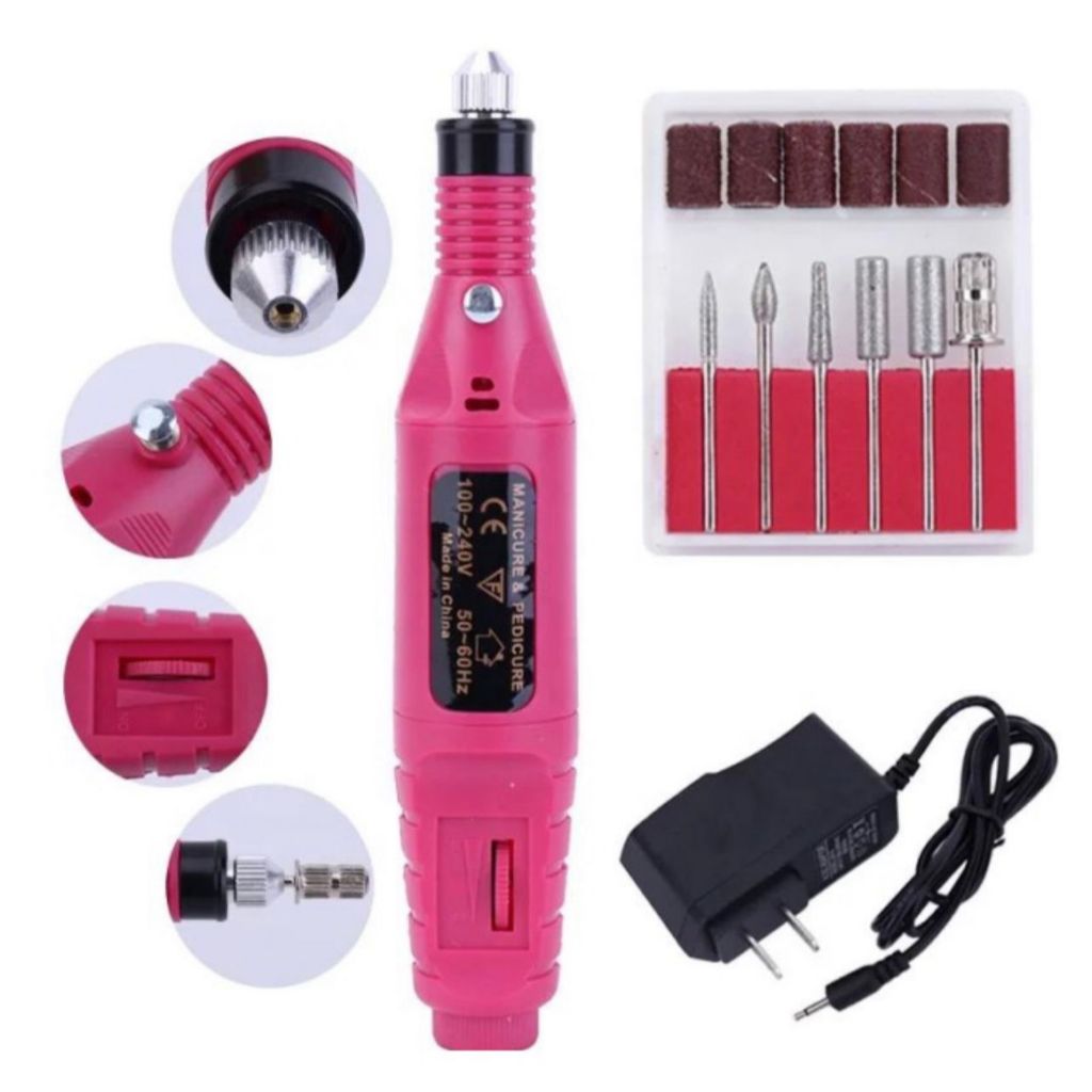 Lixadeira Motor Caneta Unha Lixa Elétrica Profissional Bloco Motor Bivolt
