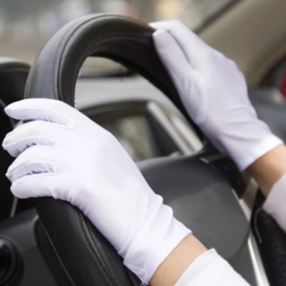 Luva Branca Lycra Lisa Algodão Par Músicos Garçons Banda Clássica Cetim Curta Cosplay em Oferta na Shopee