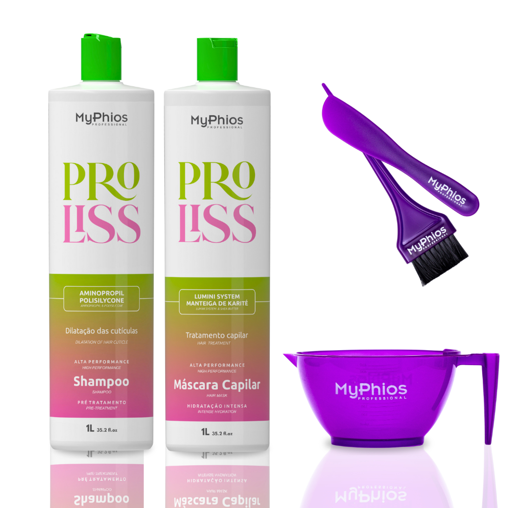 Escova Progressiva Myphios Professional Proliss 3d Kit 1l