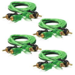 4 Cabo Rca 1 Metro Technoise Injetado Series 200 Pró 4mm Cinza
