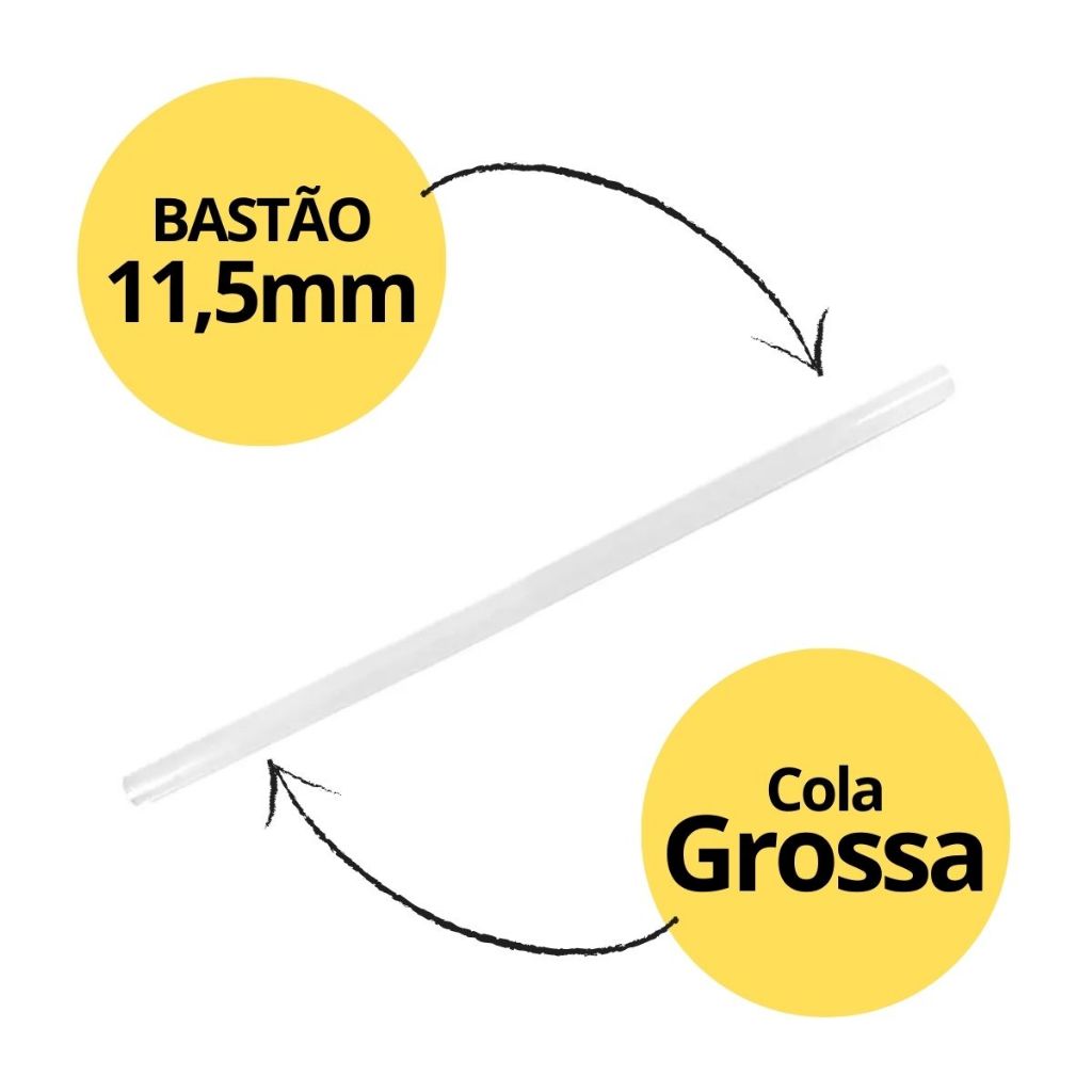 Pacote de Cola Quente Grossa Artmax Bastão Translúcida 1kg — imagem 2 de 2